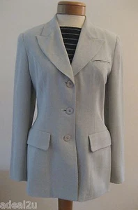 BEAUTIFUL SENTIER LIGHT GRAY BLAZER JACKET SZ 4 Perfect condition - Picture 1 of 3