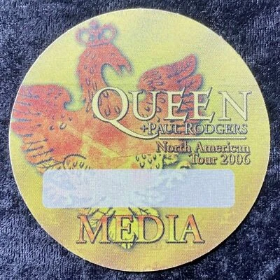 Queen + Paul Rodgers North American Tour 2006 Media Access Pass Unused Auth - Image 1 of 3