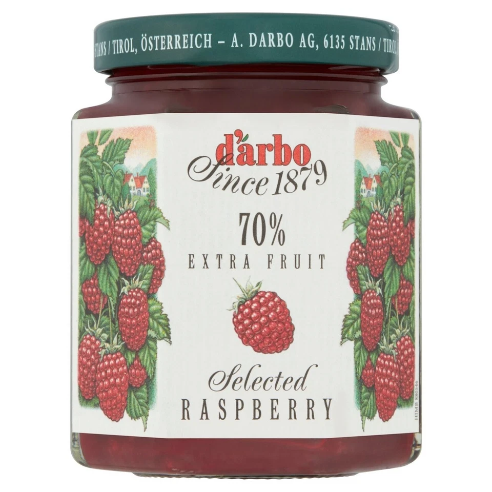 D'Arbo Erlesene Himbeere: Selected Raspberry Preserve 70% Fruit Jam 200g - Image 1 of 1