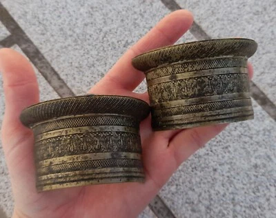 lot de 2 décorations / ornements bronze colonne meubles ameublement EMPIRE  N°6 - Photo 1/4