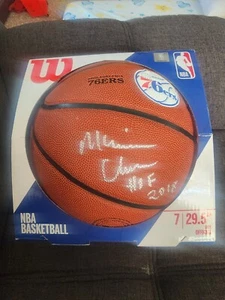 Maurice Cheeks Signed Wilson NBA Basketball HOF 2018 scrip (Schwartz Sports Cert - Picture 1 of 2