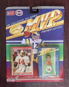 1990 Ace Novelty MVP Football Card And Pin In Original Package Vinny Testaverde