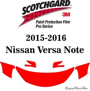 3M Scotchgard Paint Protection Film Pro Series Fits 2015 2016 Nissan Versa Note - Picture 1 of 3