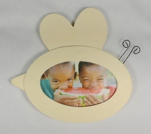 NEU Menge 3 Hummel Mini Holzrahmen mit Magnet Spaß Kinder Basteln Malen - Bild 1 von 3