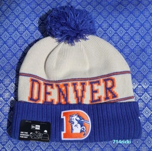 2023 NFL Historic On Field Denver Broncos New Era Knit Beanie Hat - Picture 1 of 3
