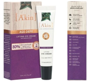 Akin Age Defy Lifting Eye Cream 15ml Anti Ageing Eye Cream Vegan - Picture 1 of 2