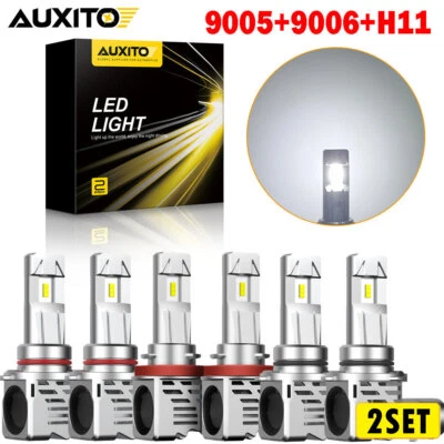 12x AUXITO H11 9005 LED 9006 Luz Antiniebla 36000LM Kit Faros Canbus Alta Baja Bea Foto 1 de 4