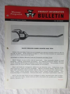 Massey Ferguson 1964 dientes de rastrillo montados en goma folleto de información del producto - Imagen 1 de 2