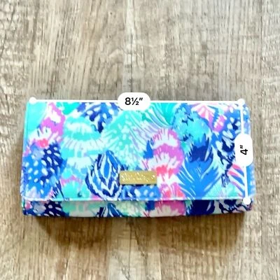 Carteira organizadora de viagens Lilly Pulitzer bolso para documentos de passaporte cartão de crédito - Imagem 1 de 4