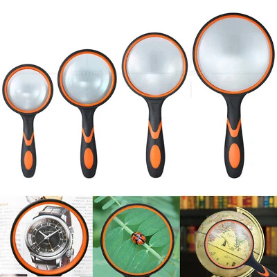 10X HANDHELD MAGNIFYING GLASS 70MM LARGE MAGNIFIER READING GLASS LENS Antique - Image 1 of 4