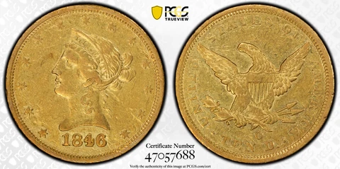 1846/'5'-O Liberty Head Gold Eagle, VF35 47057688 Cover