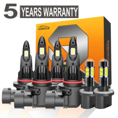 For Nissan Titan PRO-4X Crew Cab Pickup 2004-2015 LED Headlight Fog Light Bulbs - Imagem 1 de 4