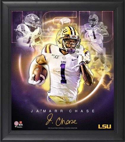 Ja'Marr Chase LSU Tigers Framed 15x17 Stars of the Game Collage Cover