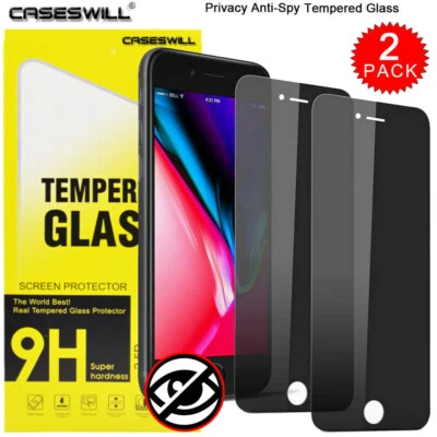 For iPhone 8 7 6s 6 Plus SE 2 Privacy Anti-Spy Tempered Glass Screen Protector - Image 1 of 4