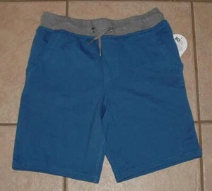 NEW NWT Boys Large 10 / 12 Blue Elastic Waist Cotton Blend Pull On Shorts - Picture 1 of 2