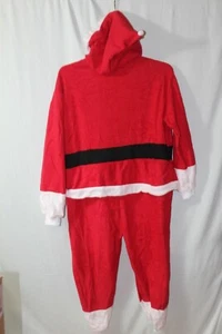 Unisex SANTA CLAUS Union Suit Sleeper w/Hood Pajamas Size S Christmas NEW (B82) - Picture 1 of 6