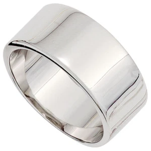 Anillo ancho anillo mujer 10,4 mm ancho plata 925 brillante simple, anillo plata - Imagen 1 de 1