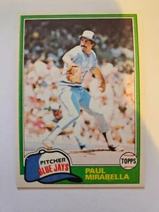 Topps Paul Mirabella RC 1981 #382 casi nuevo - Imagen 1 de 1