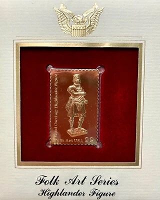 Golden Replicas United States Stamp 1986 Navajo Art Series Highlander Figure - Image 1 of 3