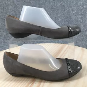 Naturalizer Zapatos Mujer 7 M N5 Hamley Confort Ballet Planos Sin Cordones Tela Gris - Imagen 1 de 16
