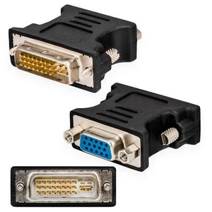 DVI zu VGA Adapter Digital auf Analog DVI-I PC TFT Buchse Stecker 24+5 Monitor - Bild 1 von 6