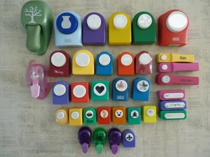Mixed Large Lot of PAPER PUNCHES (34) pcs #2 Marvy McGill EK Success etc - Picture 1 of 8
