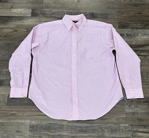 Polo Ralph Lauren Herren Hemd mit Knopfleiste rosa blau weiß kariert 16,5 34/35 Daunen - Bild 1 von 3