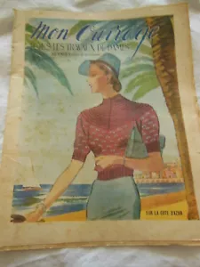 Mon ouvrage 1939 n°383 trousse liserons blouson service à thé tapisserie - Picture 1 of 12