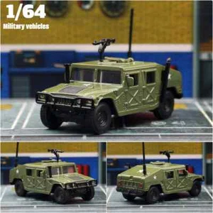 Voiture Miniature 1/64 Scale Hummer H1 Military Model Car Modèle Réduit - Photo 1/7