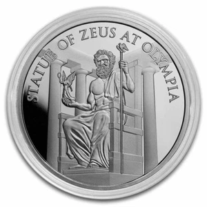 1 oz .999 Silver 7 wonders of the ancient world #6 The Statue of Zeus at Olympia - Picture 1 of 9