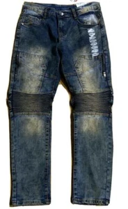 One Point One | Designer Stretch Zipper Jeans | Vintage Blue (Size: 12) New!! - Picture 1 of 4