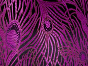 Faux Silk Brocade(Peacock Feather Eye)Jacquard Damask Kimono Fabric Material*Bn7 - Picture 1 of 52