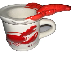 Vintage 50s MCM Ceramic “Maine” Lobster Melted Butter Warmer 2-Pc Set - Picture 1 of 6