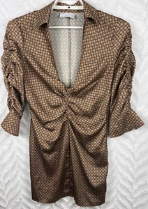 ASOS Shirt Dress Mini Geo Print Women Size 8 NEW - Picture 1 of 10