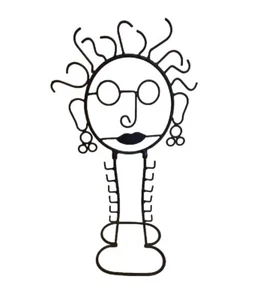 Funky estilo boceto alambre de metal soporte para joyería colgante exhibición de escritorio 16,5” de alto - Imagen 1 de 4