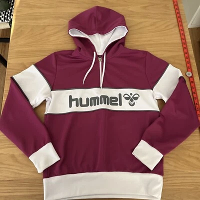 Sudadera con capucha vintage Hummel para mujer XL rosa fucsia púrpura 1/4 cremallera Foto 1 de 4