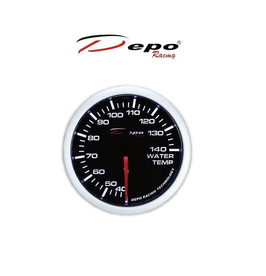 DEPO RACING DIGITAL WATER TEMPERATURE GAUGE 140°C 52mm CSM-W5237B - Image 1 of 1