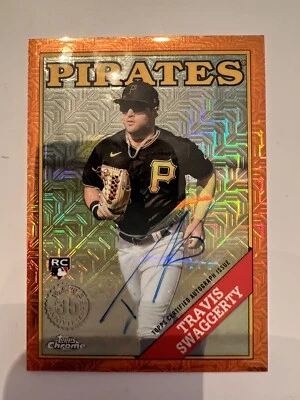 2023 Topps Update Travis Swaggerty 1988 Silver Pack Mojo Refractor Auto /25 - Image 1 of 2
