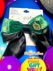 Harry Potter Hair Bow Slytherin Wizarding World In Original Packaging Gift Wrap - Picture 1 of 21
