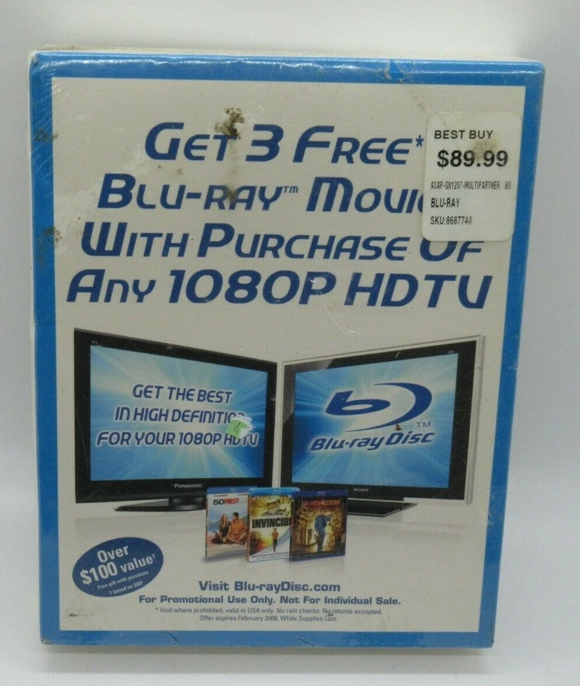 3 Blue Ray Movies 50 First Dates Night at The Museum Invincible