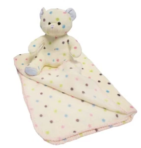 Blaue Kuscheldecke & Teddybär Geschenkset für Jungen - gepunktetes Design - Bild 1 von 2