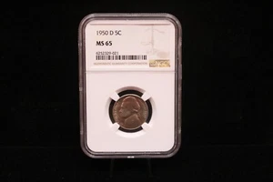1950-D Jefferson 5C NGC MS65 (071PID) - Picture 1 of 4