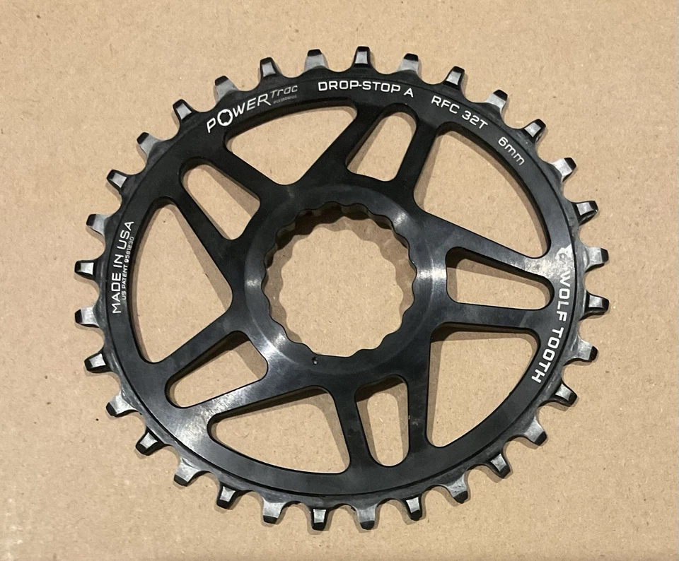 Plato Wolf Tooth Ovalado Cinch DM 32T Drop-Stop A Boost RFC - Negro Foto 1 de 1