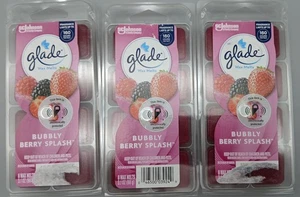 3 PACK Glade Bubbly Berry Splash 8 Ct Each Wax Melts 24 Total Melts - Picture 1 of 3