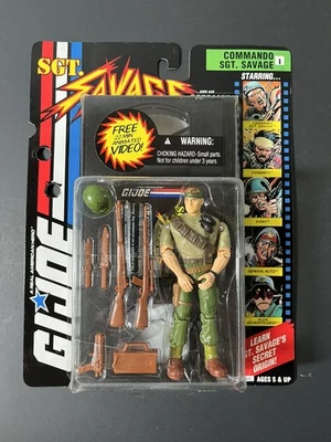 G.I. JOE COMMANDO SGT. Figura de acción SAVAGE con cinta VHS 1994 HASBRO NUEVO/SIN USAR, EN CAJA Foto 1 de 4