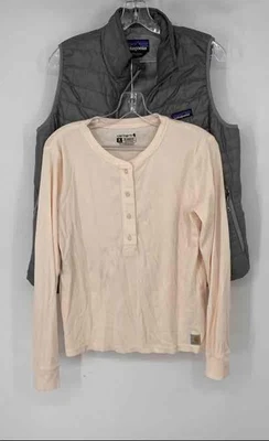 Blusa Top y Chaleco acolchado Patagonia Carhartt para mujer gris rosa talla M Lote de 2 Foto 1 de 4