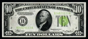 $10 1934 BEAUTIFUL NY Light Green Seal CRISP XF+ Federal Reserve Note! - Picture 1 of 2