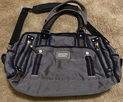 Bolsa de viaje azul/marrón multibolsillo RARA George, Gina & Lucy “Sports Legend” Foto 1 de 4