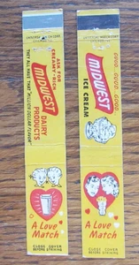 10 FUNDAS STRIKE MATCHBOOK: CUBIERTAS DE HELADOS Y PRODUCTOS LÁCTEOS DEL MEDIO OESTE -A28 - Imagen 1 de 3