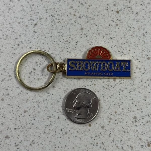 Vtg Showboat Atlantic City Hotel Casino Travel Souvenir Keychain Key Ring #53525 - Picture 1 of 3